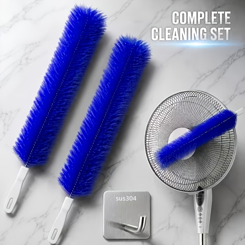 2pcs Set (Fan Cleaning Brush + Hook), Flexible Dusting Tool